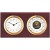Klok met barometer Fischer, mahonie