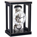Hermle 23048 tafelklok zwart, chroom Hermle 23048 tafelklok zwart, chroom