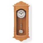 Licht houten wandklok AM 4701