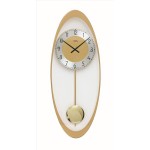 Glazen moderne wandklok met slinger AM 47417