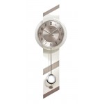 Designklok AM 47414 wit/rvs