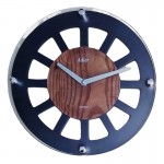 AM 1158 klok antraciet met hout AM 1158 klok antraciet met hout