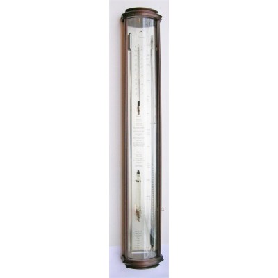 Roselli bowfront barometer, chroom