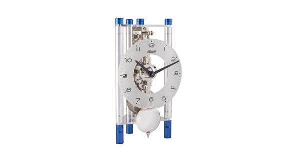 Hermle Skelettafelklok met geanodiseerde aluminium zuilen