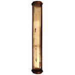 Bowfront barometer (meest uitgebreid) mahonie