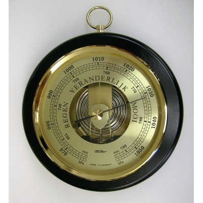 Ronde barometer zwart SQ