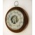 Ronde barometer noten/chroom