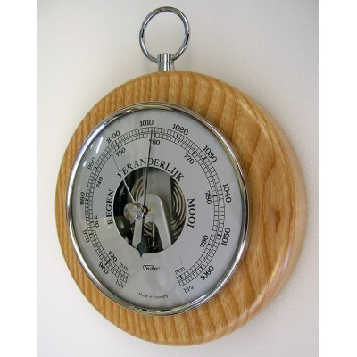 Ronde barometer blank/chroom