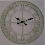 Metalen klok beton look cb1006