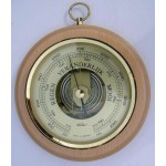 Blank houten barometer rond Fischer Blank houten barometer rond Fischer