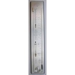 Zwart/rvs contrabarometer breed HX