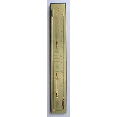 Barometer kwik messing/zwart VX