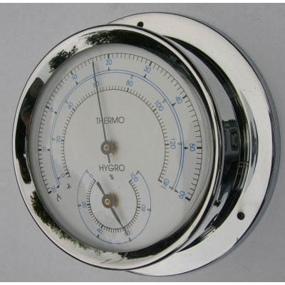 Fischer mb chromen scheepsbarometer
