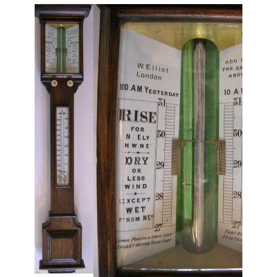 Engelse eiken stickbarometer