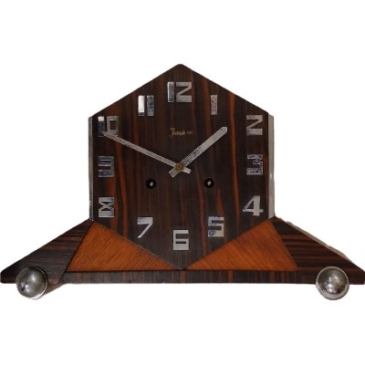 Art Deco tafelklok met dubbel slagwerk, Junghans Art Deco tafelklok met dubbel slagwerk, Junghans