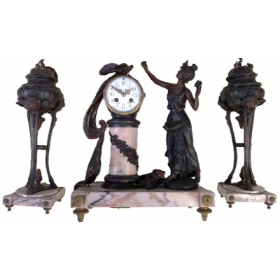 Marmeren pendule met coups 