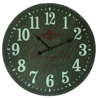 Grote metalen klok groen CB10