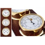 Maritiem weerstation mahonie / messing