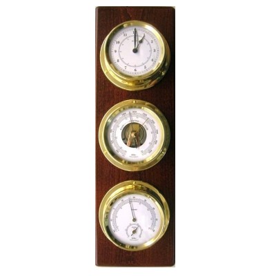 Luxe maritiem weerstation + klok XL