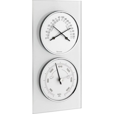 Mat glazen weerstation chroom