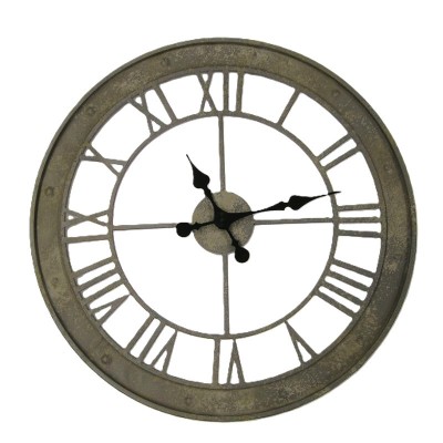 Metalen klok beton look CB1004