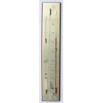 Kwikbarometer noten/messing met glas