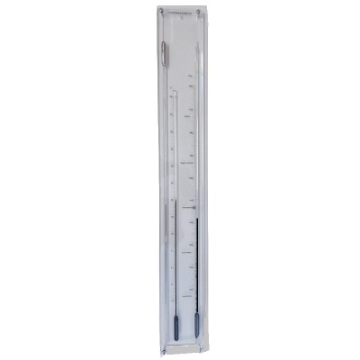 Plexiglas contra-barometer met glas ervoor Plexiglas contra-barometer met glas ervoor