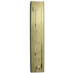 Contra-barometer noten/messing breed Contra-barometer noten/messing breed