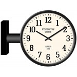 Dubbelzijdige stationsklok metaal 1879