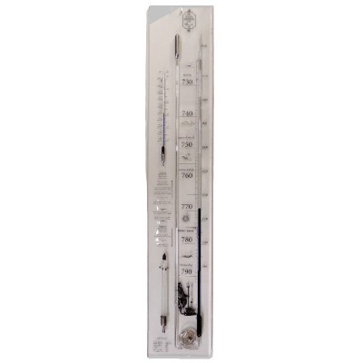 Huygens barometer breed, zwart