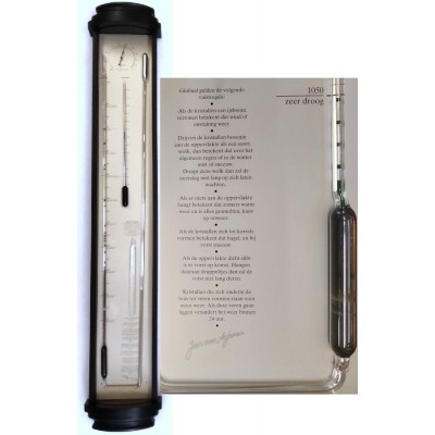 Bow front barometer, zwart, Jan van Agteren
