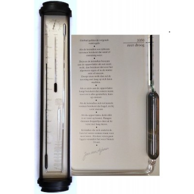 Bow front barometer, zwart, Jan van Agteren Bow front barometer, zwart, Jan van Agteren