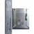 Zwart/rvs contrabarometer breed+glas YF
