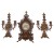 Bronzen pendule met kandelaars
