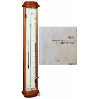 Bow front barometer + controleur, mahonie Bow front barometer + controleur, mahonie