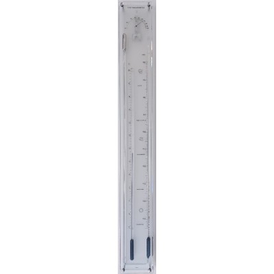 Plexiglas contra-barometer met glas ervoor