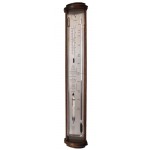 Bow front barometer eiken
