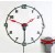 Grote metalen Gebr. Knip industrial office clock