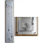 Licht houten barometer met glas ervoor