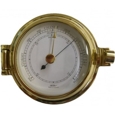 GX Fischer massief messing scheepsbarometer